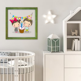 Wallity Cuadro decorativo enmarcado Multicolor 32 x 32 cm